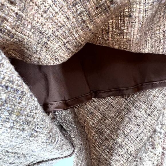 Vintage Gianfranco Ferre Brown Wool Silk Blend Pencil Skirt Size 42 - Picture 4 of 7